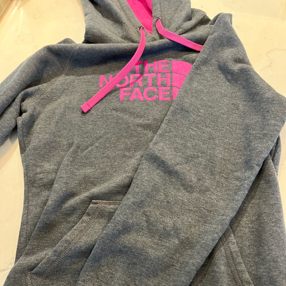 North Face Women's hoodie, worn lightly